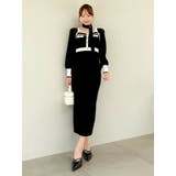 バイカラーニットワンピース | dazzlin | 詳細画像22 