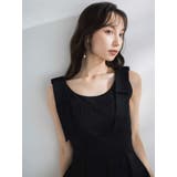 ショルダーリボンペプラムオールイン | dazzlin | 詳細画像4 