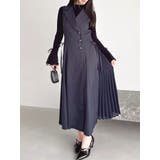 【新色あり】サイドプリーツテーラーワンピース | dazzlin | 詳細画像22 