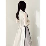 【新色あり】サイドプリーツテーラーワンピース | dazzlin | 詳細画像3 