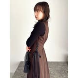 【新色あり】サイドプリーツテーラーワンピース | dazzlin | 詳細画像31 