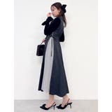 ミックス | 【新色あり】サイドプリーツテーラーワンピース | dazzlin