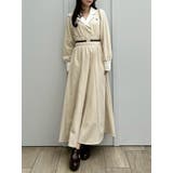 アイボリー | 【POLO BCSコラボ】テーラーカラーフレアワンピース | dazzlin