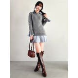 シャツレイヤードニットミニワンピース ※BEIGE WEB限定カラー | dazzlin | 詳細画像14 