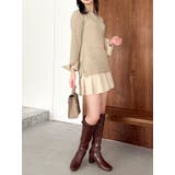 シャツレイヤードニットミニワンピース ※BEIGE WEB限定カラー | dazzlin | 詳細画像23 