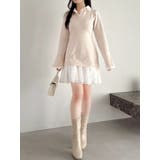 シャツレイヤードニットミニワンピース ※BEIGE WEB限定カラー | dazzlin | 詳細画像8 