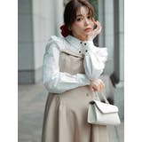 ベージュ | 【久間田琳加コラボ】シャツベアドッキングワンピース | dazzlin