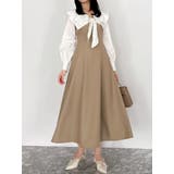 スカーフリボンフレアワンピース | dazzlin | 詳細画像12 