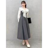 スカーフリボンフレアワンピース | dazzlin | 詳細画像16 