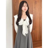 スカーフリボンフレアワンピース | dazzlin | 詳細画像35 