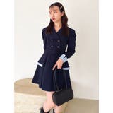 ネイビー | ビッグカラートレンチミニワンピース | dazzlin