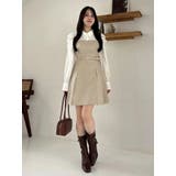 【追加生産分】長袖レイヤードシャツミニワンピース | dazzlin | 詳細画像24