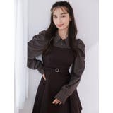 【追加生産分】長袖レイヤードシャツミニワンピース | dazzlin | 詳細画像4