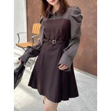 【追加生産分】長袖レイヤードシャツミニワンピース | dazzlin | 詳細画像6