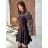 【追加生産分】長袖レイヤードシャツミニワンピース | dazzlin | 詳細画像7