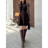 【追加生産分】長袖レイヤードシャツミニワンピース | dazzlin | 詳細画像9