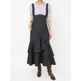 チャコールグレー | レイヤードライクコルセットワンピース | dazzlin