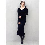 【WEB限定】ワンショルリボンニットワンピース | dazzlin | 詳細画像4 