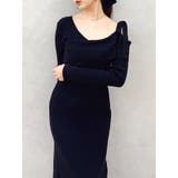 【WEB限定】ワンショルリボンニットワンピース | dazzlin | 詳細画像8 