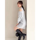 【WEB限定】オープンショルダーミニワンピース | dazzlin | 詳細画像24 