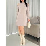 ピンク | 【WEB限定】オープンショルダーミニワンピース | dazzlin