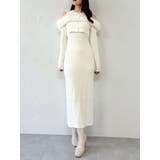 【追加生産分】オフショルファードッキングニットワンピース | dazzlin | 詳細画像10 