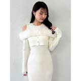 【追加生産分】オフショルファードッキングニットワンピース | dazzlin | 詳細画像13 