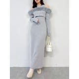 【追加生産分】オフショルファードッキングニットワンピース | dazzlin | 詳細画像22 