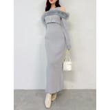 【追加生産分】オフショルファードッキングニットワンピース | dazzlin | 詳細画像23 