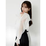 シアーウェーブフリルブラウス | dazzlin | 詳細画像3