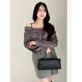 【久間田琳加コラボ】サテンオフショルシャツ | dazzlin | 詳細画像10 