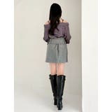 【久間田琳加コラボ】サテンオフショルシャツ | dazzlin | 詳細画像15 