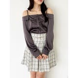 【久間田琳加コラボ】サテンオフショルシャツ | dazzlin | 詳細画像18 