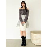 【久間田琳加コラボ】サテンオフショルシャツ | dazzlin | 詳細画像21 