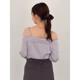 【久間田琳加コラボ】サテンオフショルシャツ | dazzlin | 詳細画像25 