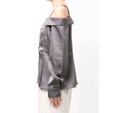 【久間田琳加コラボ】サテンオフショルシャツ | dazzlin | 詳細画像31 