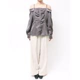 【久間田琳加コラボ】サテンオフショルシャツ | dazzlin | 詳細画像37 