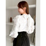 ヘアリーフラワーシフォンブラウス | dazzlin | 詳細画像5 