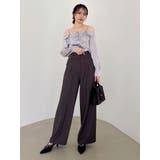 【久間田琳加コラボ】サイドベルトストレートスラックスパンツ | dazzlin | 詳細画像17 