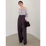 【久間田琳加コラボ】サイドベルトストレートスラックスパンツ | dazzlin | 詳細画像18 