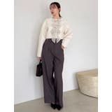 【久間田琳加コラボ】サイドベルトストレートスラックスパンツ | dazzlin | 詳細画像22 