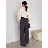 【久間田琳加コラボ】サイドベルトストレートスラックスパンツ | dazzlin | 詳細画像23 