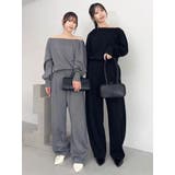 【吉田朱里】バレルレッグスウェットパンツ ※BLACK WEB限定カラー | dazzlin | 詳細画像18 