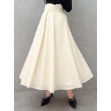 フサフサジャカードフレアスカート | dazzlin | 詳細画像1