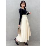 フサフサジャカードフレアスカート | dazzlin | 詳細画像17