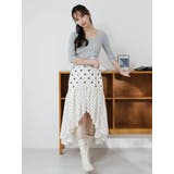 ドットジャカードイレヘムスカート | dazzlin | 詳細画像3