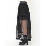 サテンパイピングシアーアシメティアードチュールスカート | dazzlin | 詳細画像19