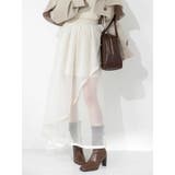 サテンパイピングシアーアシメティアードチュールスカート | dazzlin | 詳細画像2