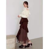 【追加生産分/新色追加】アシメプリーツマーメイドスカート | dazzlin | 詳細画像18 