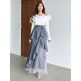 【追加生産分/新色追加】アシメプリーツマーメイドスカート | dazzlin | 詳細画像3 